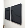Duo Tableaux Diorama Noir 95×53 cm