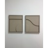 Duo Tableaux Diorama Taupe 95×53 cm