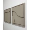 Duo Tableaux Diorama Taupe 95×53 cm