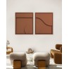 Duo Tableaux Diorama Terracotta 95×53 cm