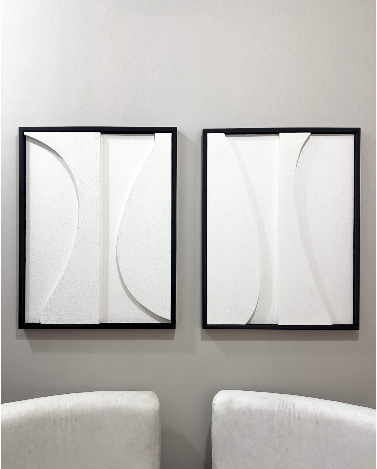 Duo Tableaux Ombra Blanc cassé 150×93 cm
