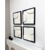 Quad Tableaux Dorelia Blanc cassé 95×95 cm