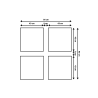 Quad Tableaux Dorelia Marron 95×95 cm