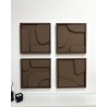 Quad Tableaux Dorelia Marron 95×95 cm