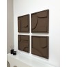 Quad Tableaux Dorelia Marron 95×95 cm