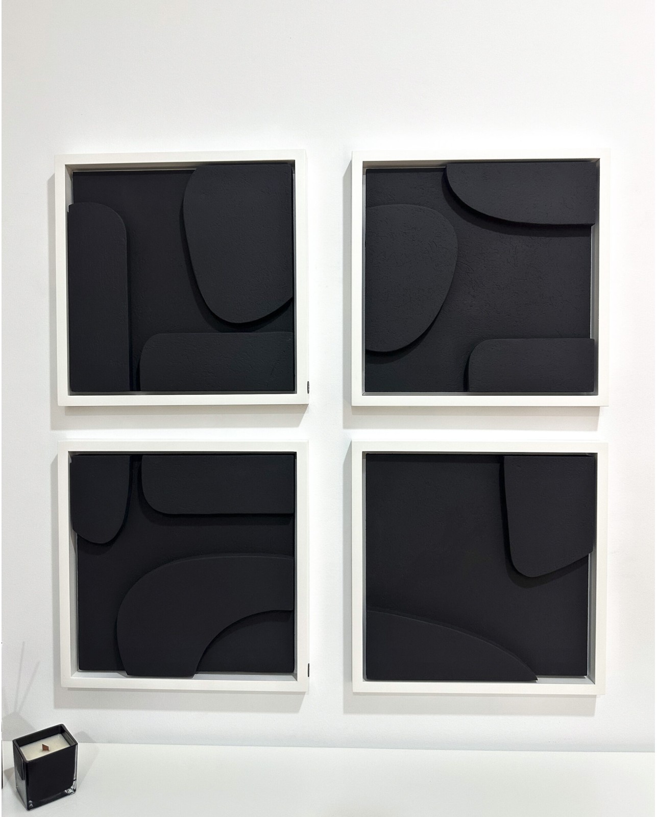 Quad Tableaux Dorelia Noir 95×95 cm