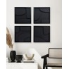 Quad Tableaux Dorelia Noir 95×95 cm