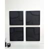 Quad Tableaux Dorelia Noir 95×95 cm