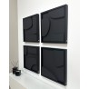 Quad Tableaux Dorelia Noir 95×95 cm
