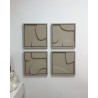 Quad Tableaux Dorelia Taupe 95×95 cm