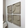 Quad Tableaux Dorelia Taupe 95×95 cm