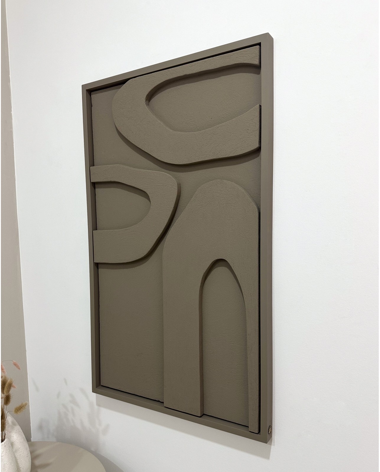 Tableau Miralia Grège foncé 63×103 cm