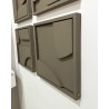 Quad Tableaux Dorelia Grège foncé 95×95 cm