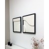Duo Tableaux Diorama Blanc cassé 95×53 cm