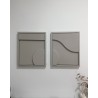 Duo Tableaux Diorama Grège 95×53 cm