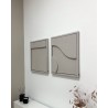 Duo Tableaux Diorama Grège 95×53 cm