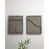 Duo Tableaux Diorama Grège foncé 95×53 cm
