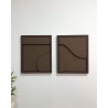 Duo Tableaux Diorama Marron 95×53 cm